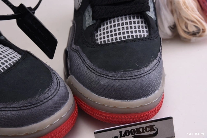 Kicktheory Off White Jordan x CV9388-001 Bred Air 4 Retro 0821